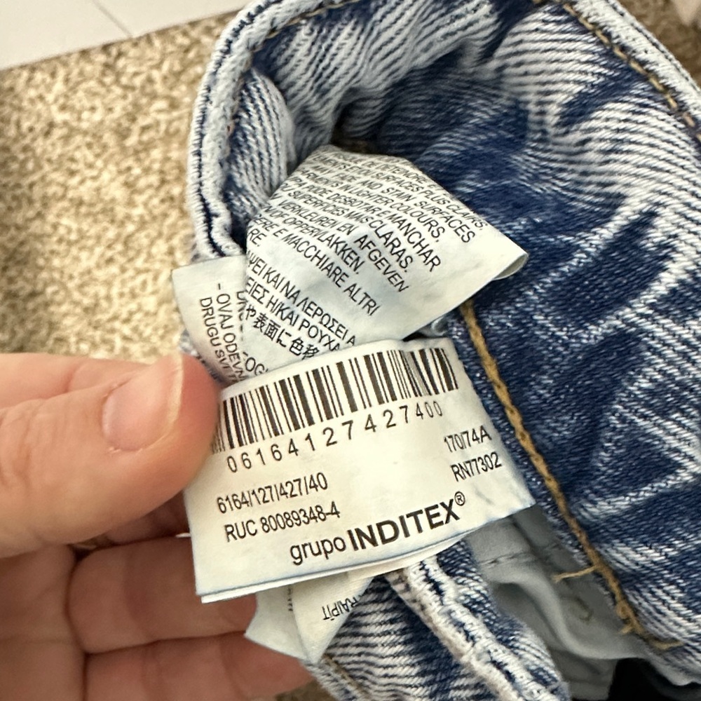 NWOT | Zara high rise Z1975 straight leg jeans, mid blue size 8 - Picture 7 of 9